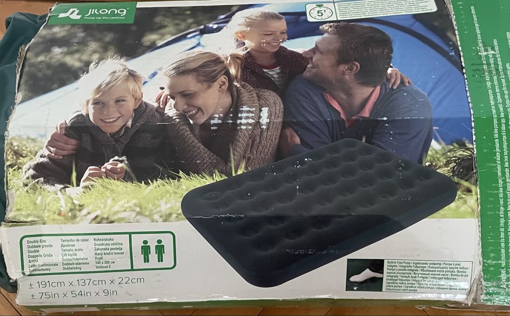 Надюваем двуместен дюшек с помпа