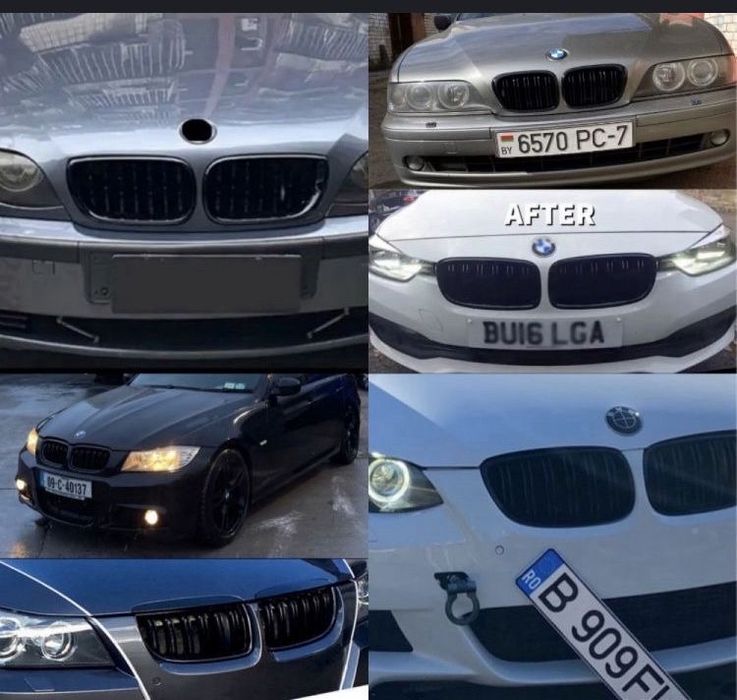 Grile Nari Duble M sport Negru Lucios BMW majoritatea modelelor