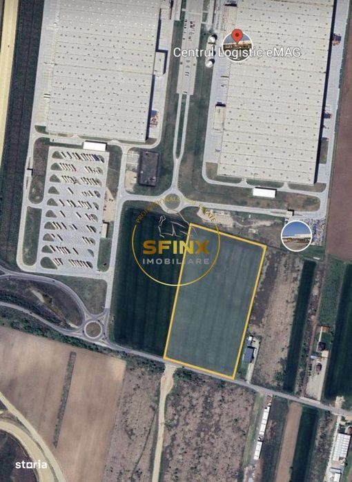 Teren 40000 mp autostrada A1 langa depozitele Emag si CTPark