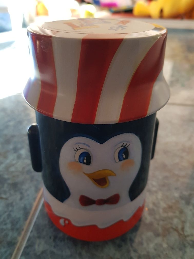 Cutie metalica depozitare hopa mitica Lidl, pinguin Kinder