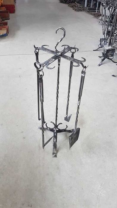 ПРОМО Комплект аксесоари / прибори за камина ръчно ковано желязо