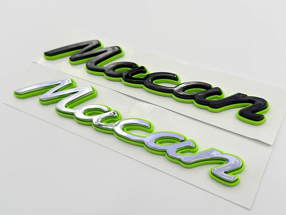 Emblema Compatibila PORSCHE Macan Hybrid crom