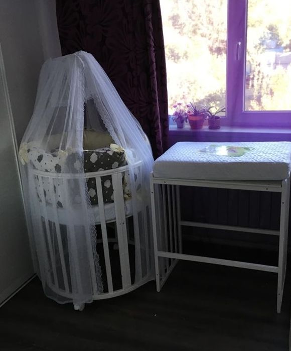 Детская кроватка-трансформер от 0 до 3 лет + мягкие игрушки в подарок