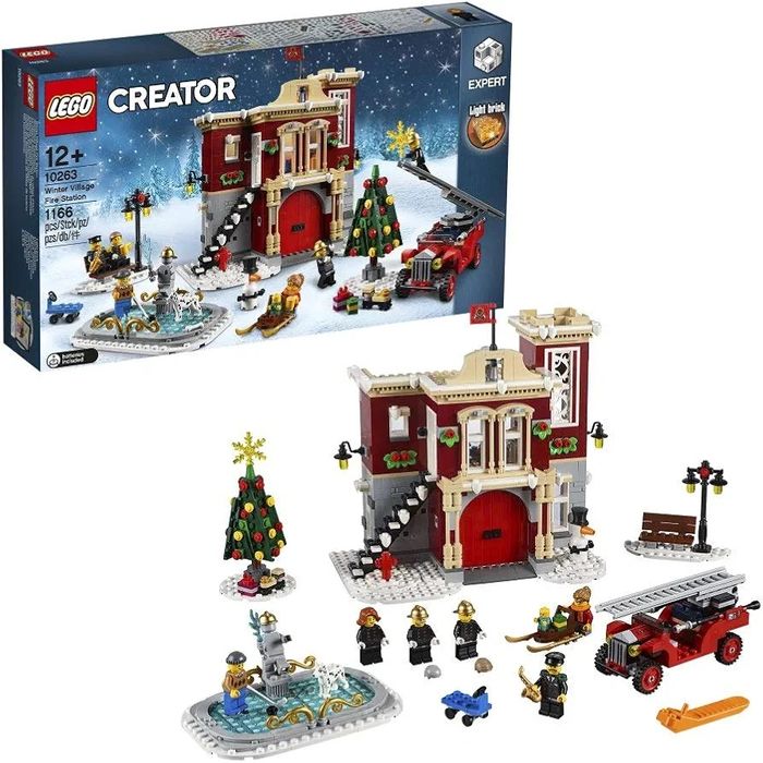 LEGO 10263 Creator Expert Пожарна станция в Зимно село