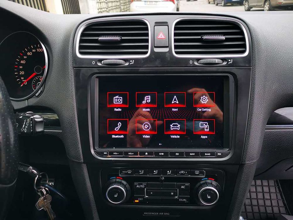 Navigatie VW Golf 5 6 TIGUAN OCTACORE 4+32GB,SIM Carplay meniuri MIB