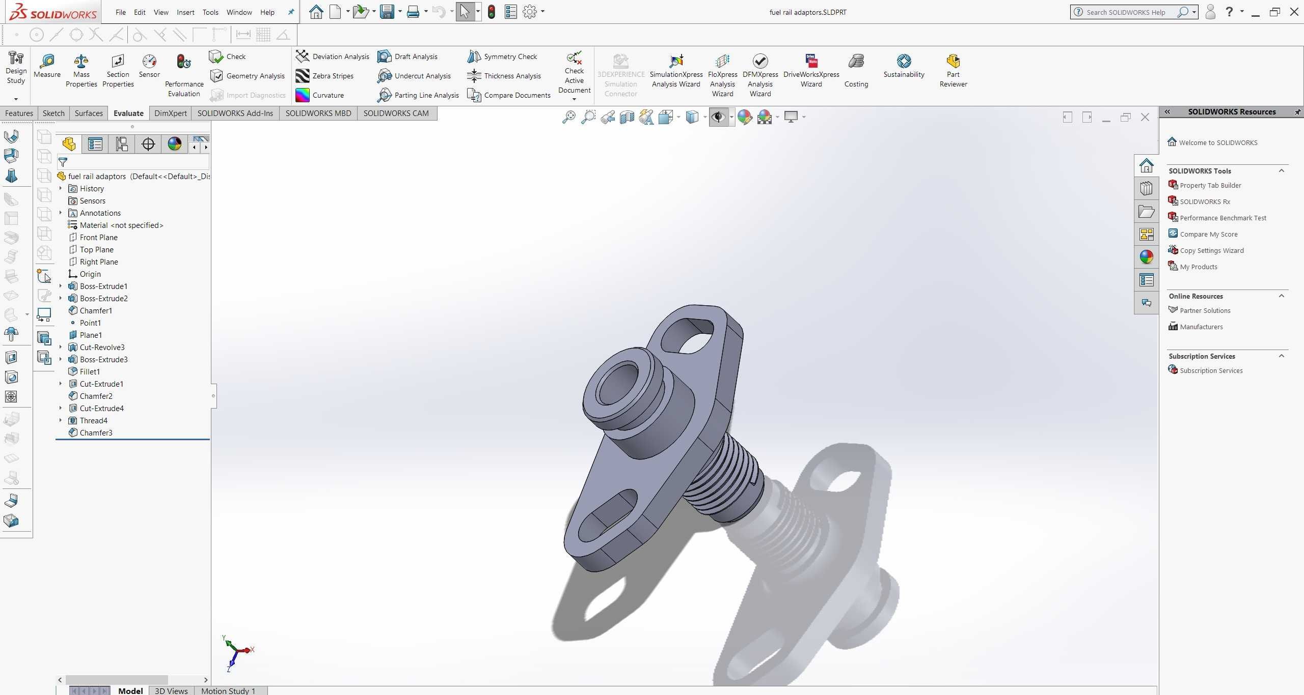 3D Проектиране и Моделиране в Solidworks (Обратен Инженеринг)