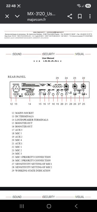 Mixer profesional MX-3120 cu multe functii aux/mixte ...cititi