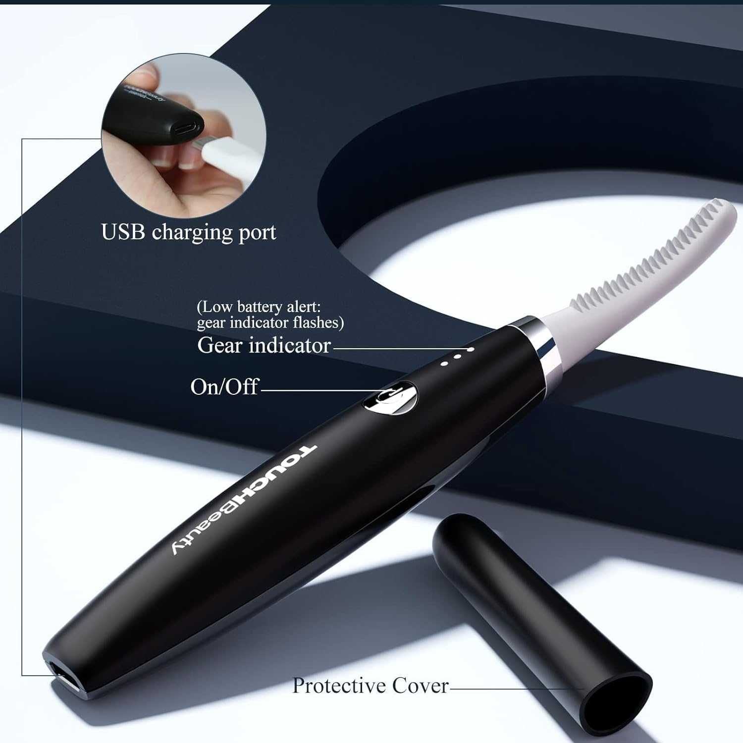 Уред за грижа за вежди и мигли TOUCHBeauty Heated Eyelash Curl