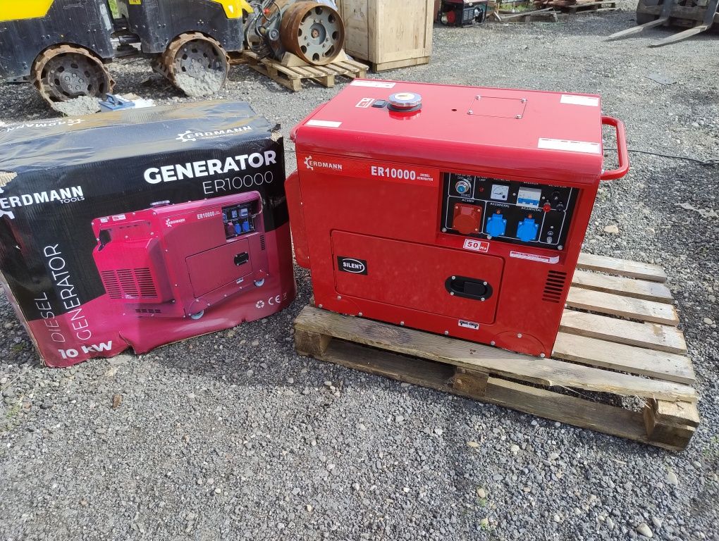 Generator Erdmann ER10000 10kw trifazic diesel nou