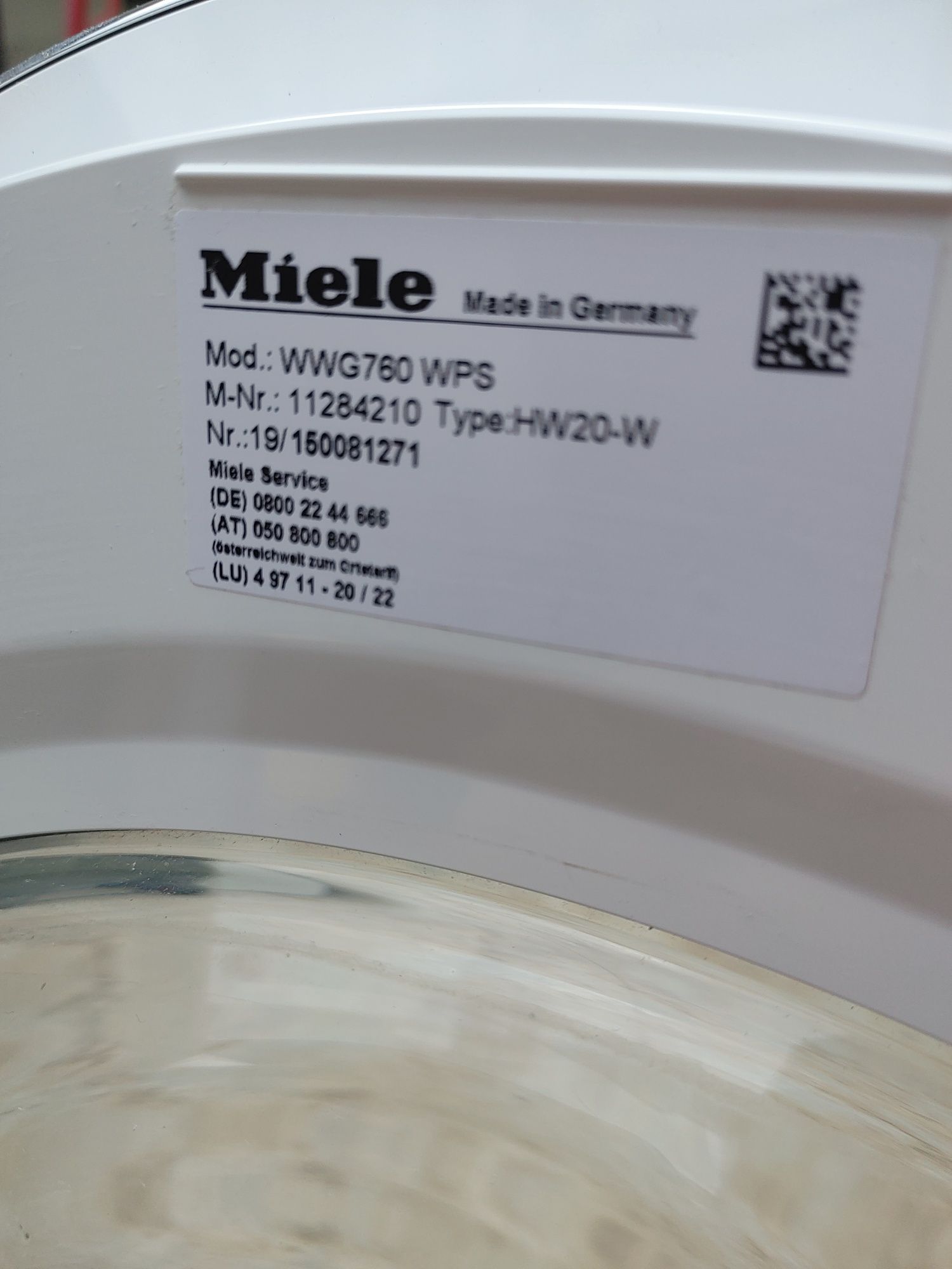 2022 Пералня топла и студена вода Miele WWG760 TwinDos 9kg/1400rpm