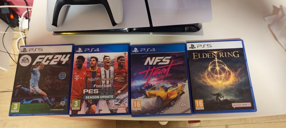 PS5 Slim 1TB + 2 джойстика + 5 игри (Blu-ray версия)