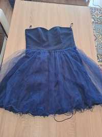 Къса тъмно синя  рокля