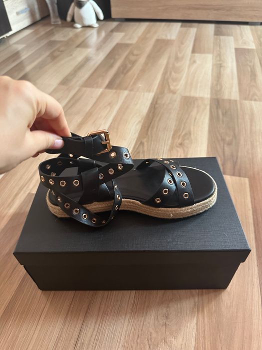 Sandale Il Passo, 37, piele antilopa cu capse, noi, nepurtate