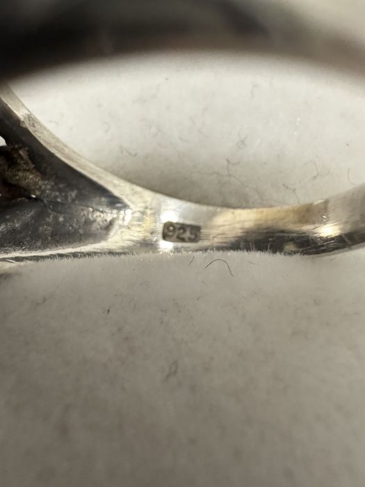 Inel vechi, argint 925 cu piatra lapis lazuli. Vintage