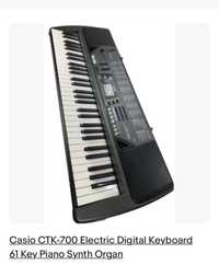 Orga marca CASIO  Digital Keyboard 61 Key Piano Synth Organ