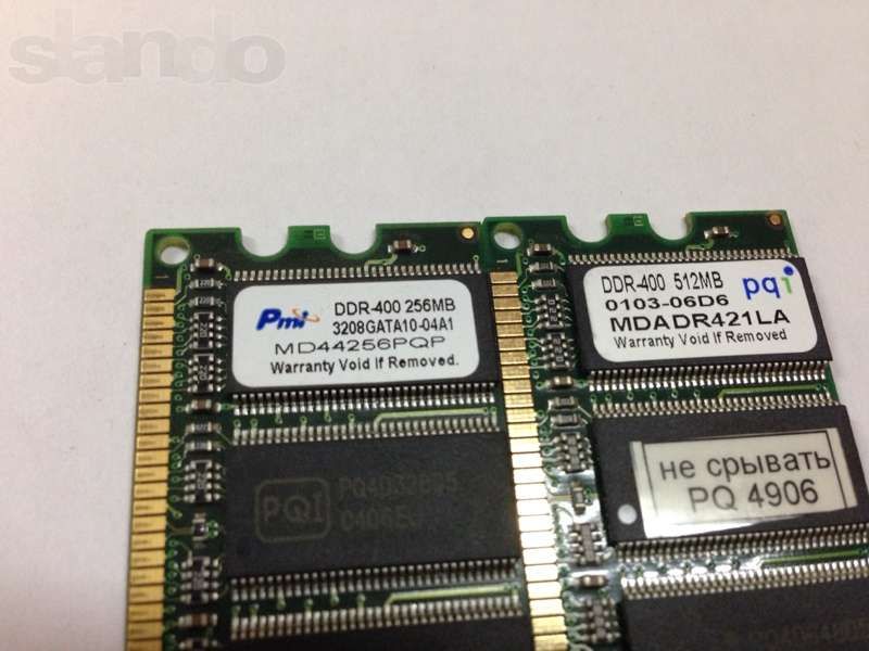 Продам Память DDR2-1Гб и DDR-400 256 MB