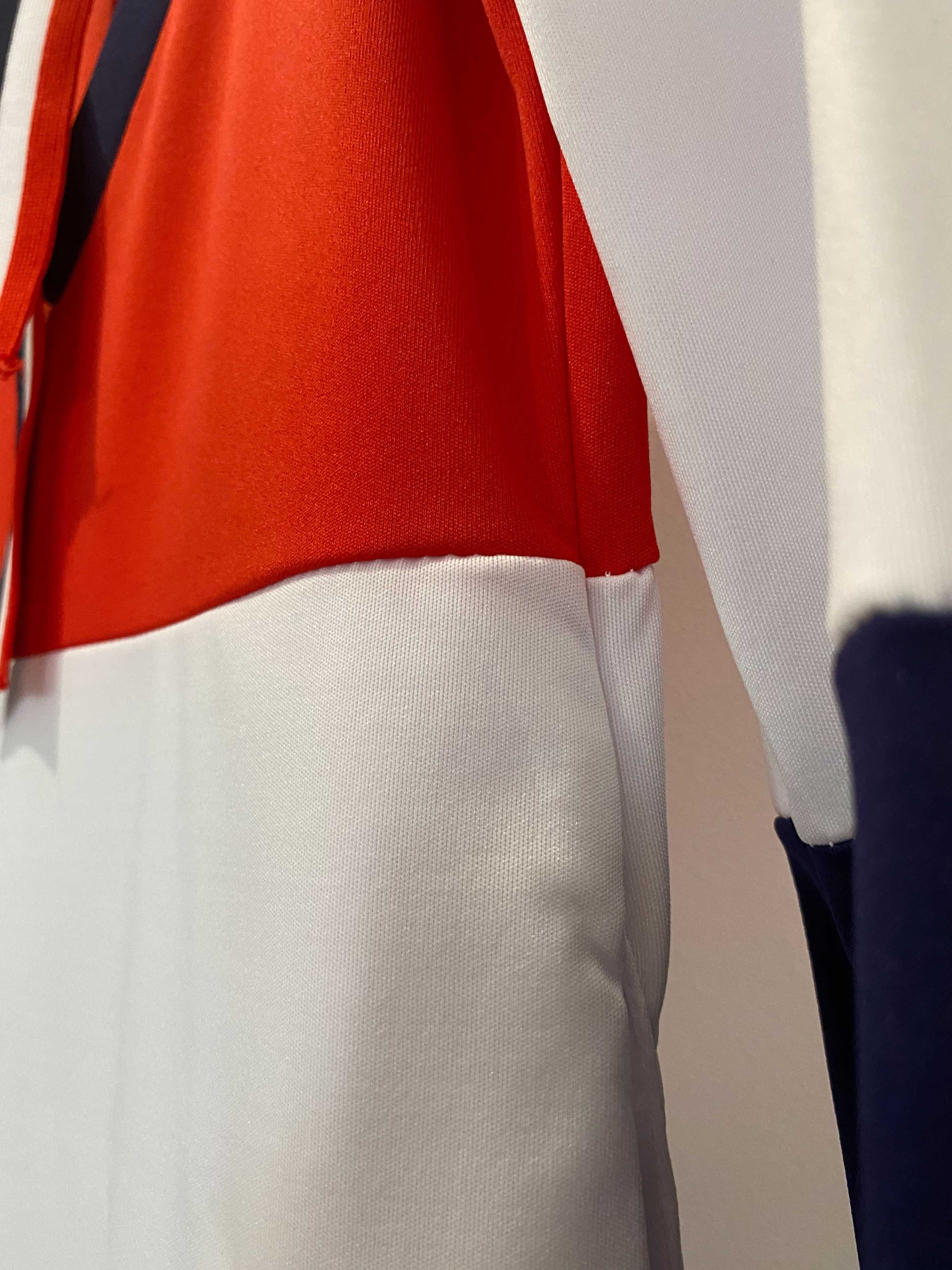 Tricou lung/rochie de vara, subtire, nou, marime S, rosu+alb+bleumarin