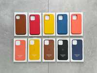 Apple Leather Logo Case Кожен Кейс iPhone 13 Pro 13 12 Pro Max Калъф