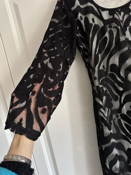 Rochie din dantela , cu maneca trei sferturi , masura L