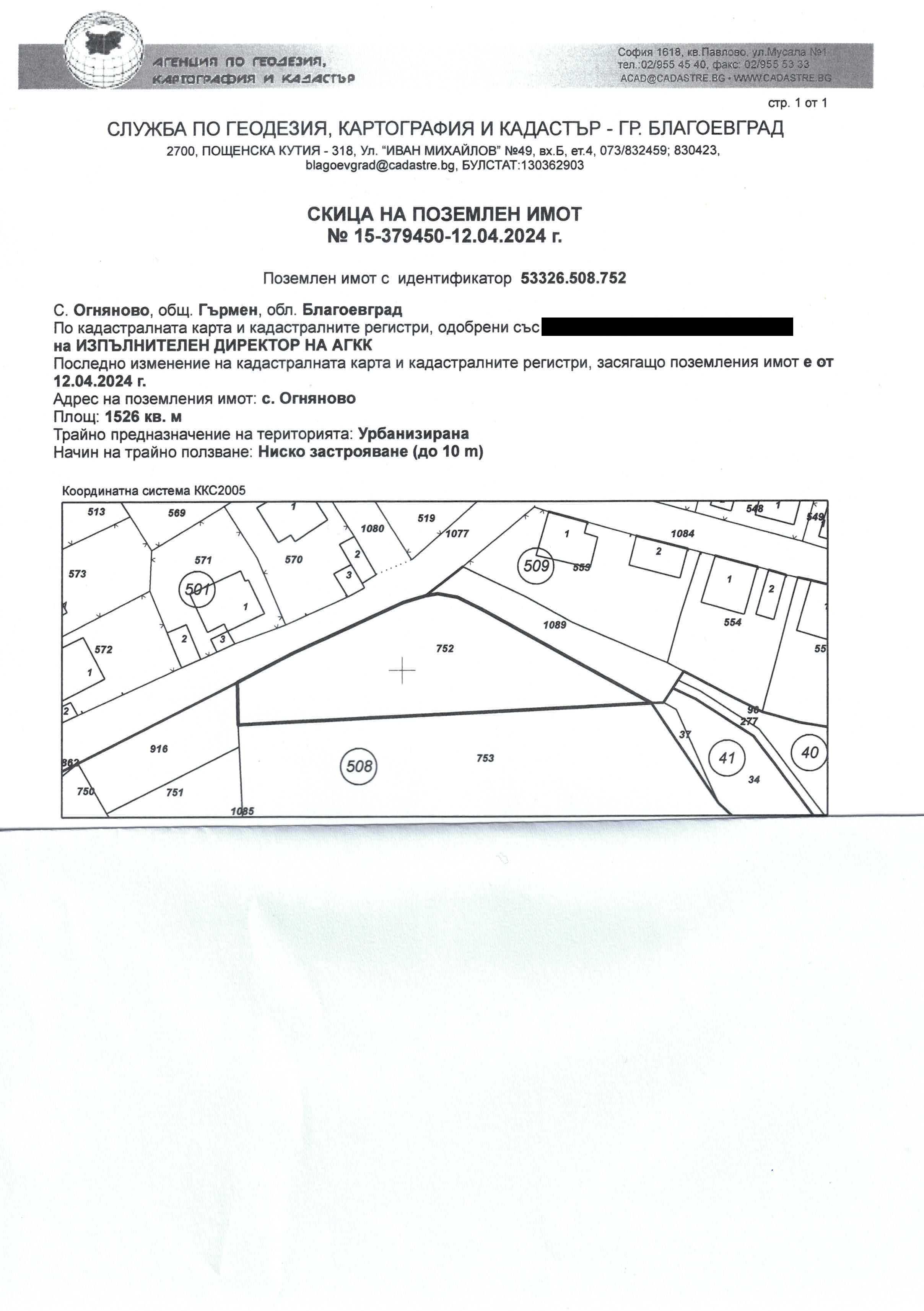 Продава парцел в с.Огняново