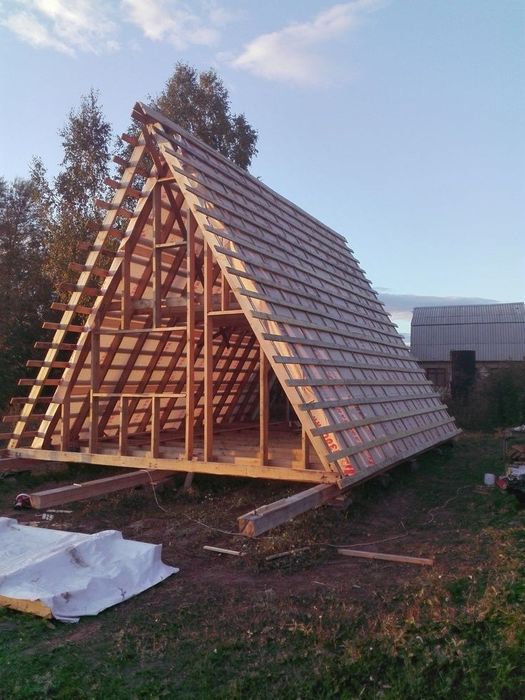 Vand cabane din lemn tip A 6 x 9m