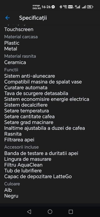 Espressor automat Philips EP3243/50 LatteGo 5 bauturi rasnită ceramica