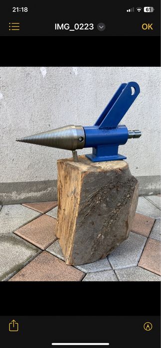 Ansamblu masina de crapat lemne pentru TRACTOR si motor termic fulie