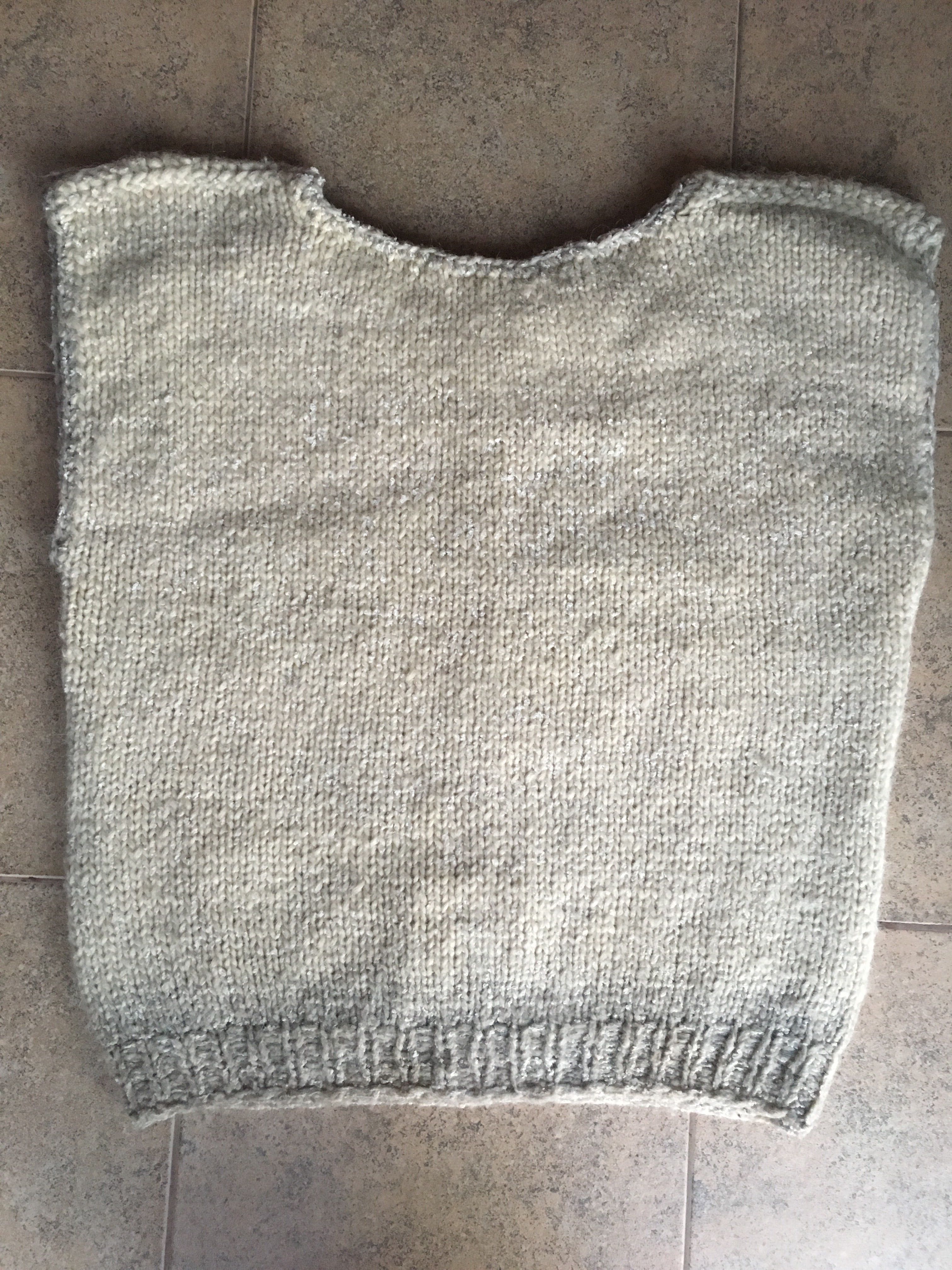 Vesta lana oaie tricotata manual