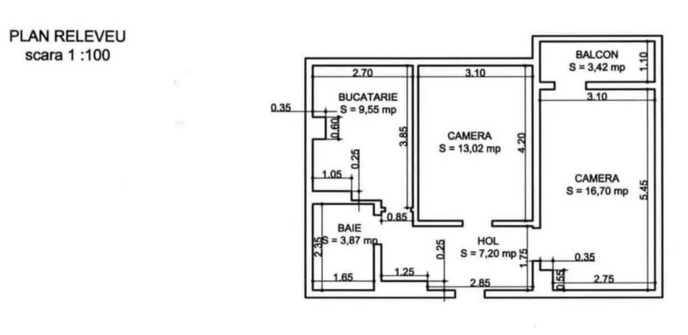 Apartament 2 camere decomandat