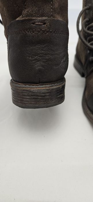 Кафеви кожени кубинки на Levis