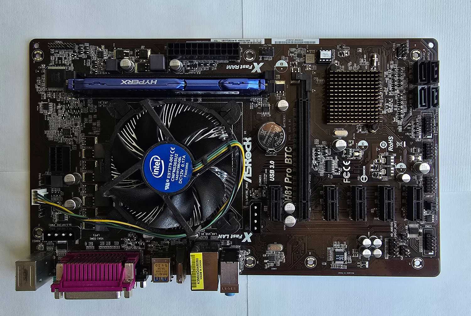 Комплект дъно, процесор и рам ASROCK h81 Pro + Intel i3 4330 + 8Gb Ram