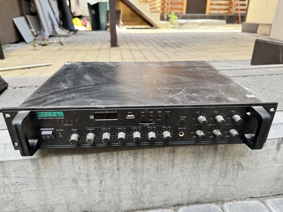 литель-микшер (PA усилитель) марки IPPA MP310U Mixer Amplifier.