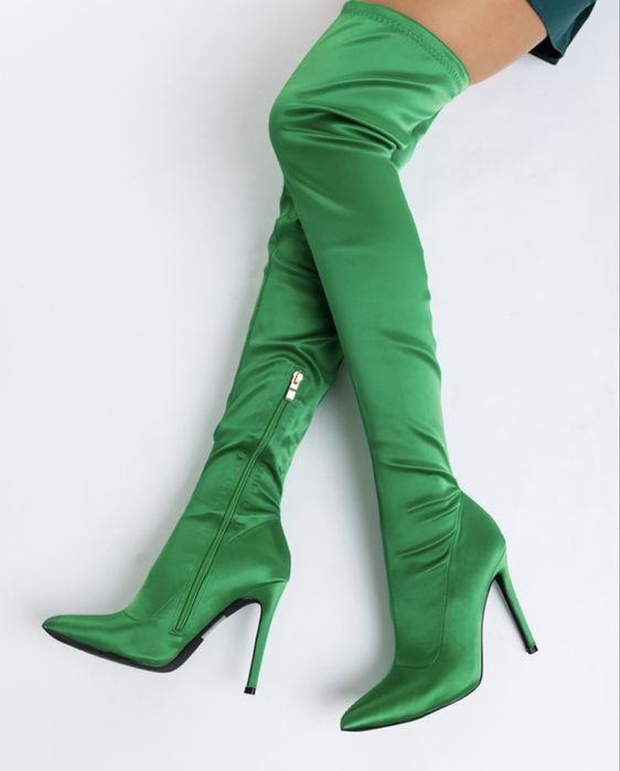 Cizme inalte satin