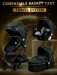 Carucior premium portabil/scaun de masina 3 in 1 pentru bebelusi/copii