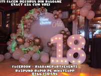 Decor foto baloane majorat Arcada baloane aniversare/petrecere 18 ani
