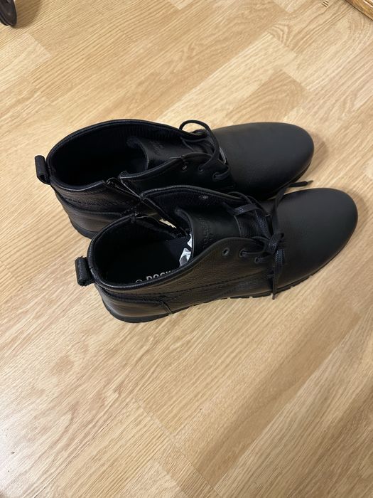 Мужские черные ботинки  100% кожа 46 размера