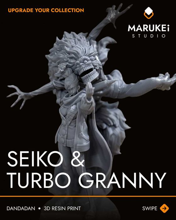 Turbo Granny and Seiko (Dandadan) Resin 3D print