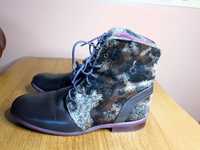 Ghete Desigual Artsy Ciruela Punk Pop Art Lace-up Boots 36