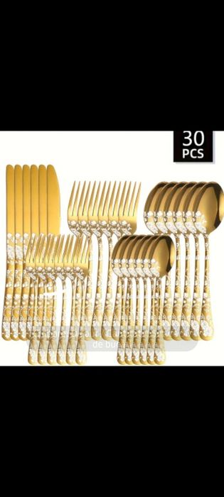 Set tacâmuri aurii (30 bucăți)