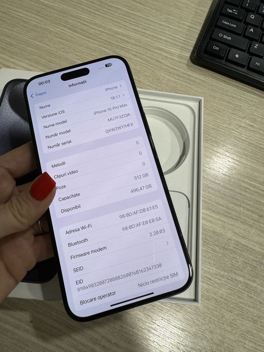 iPhone 15 Pro Max, 512GB, 5G, Blue Titanium!
