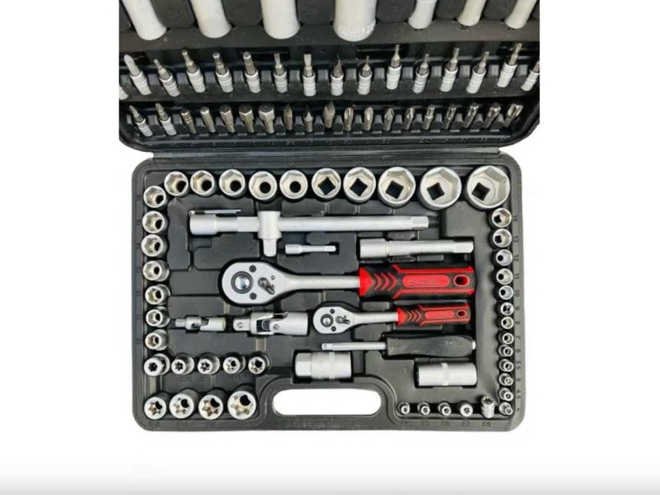 Професионалн 108 Части Гедоре 1/4”&1/2” Cr-V Хром-Ванадиева Стом Kraft