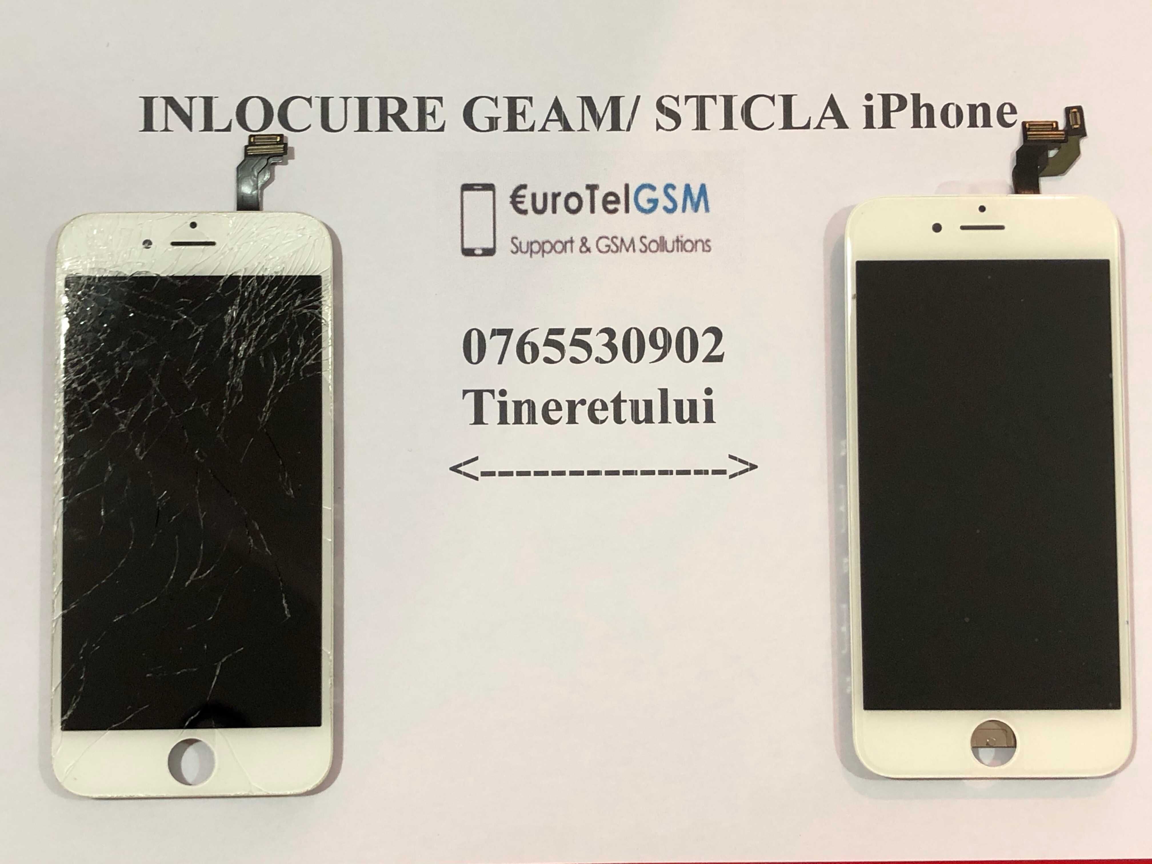 Geam  iPhone 8 Plus 140 lei