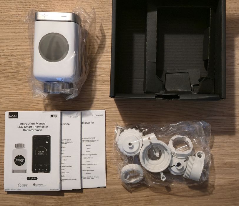 4x MOES Tuya Smart TRV termostat inteligent