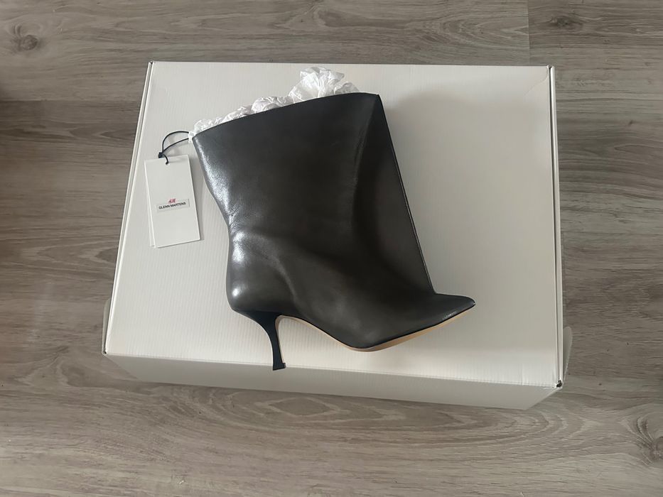 Botine din piele cu toc glenn martens x h&m, marime 38