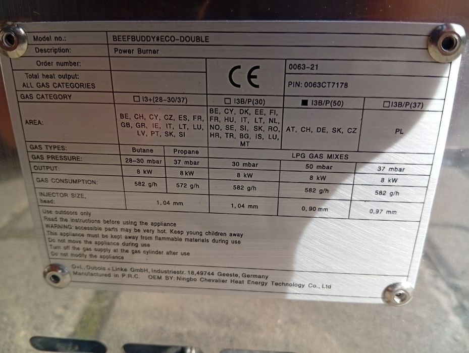Grătar pe gaz 4.2 kw