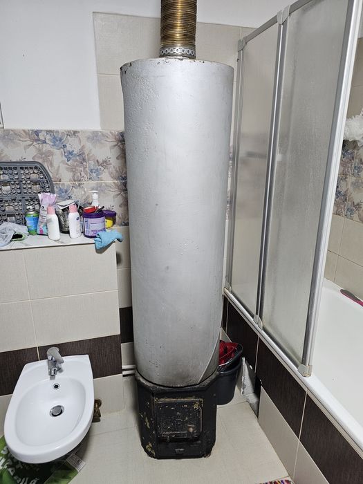 Boiler pe lemne perfect funcțional cu proba cazan 1cm grosime