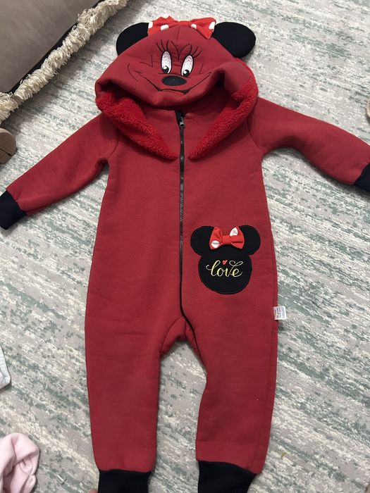Комбинезон на флисе Микки Маус BaroshaKids красный