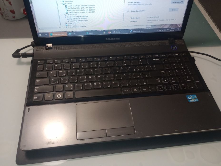 Samsung cu Intel i5, 500 GB,Bluetooth, baterie ok, tester auto, Office