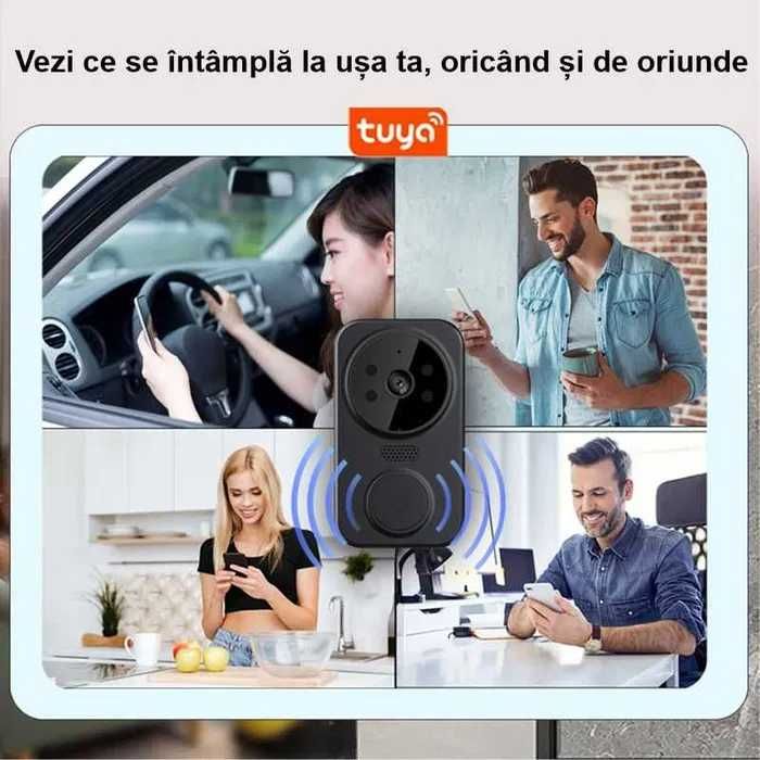 Sonerie Video Wi-Fi HYF-M8,Camera Video,Night Vision, Aplicatie Tuya