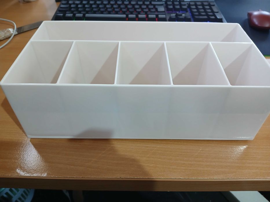 Organizator mDesign 6 compartimente, baie/bucatarie, bej